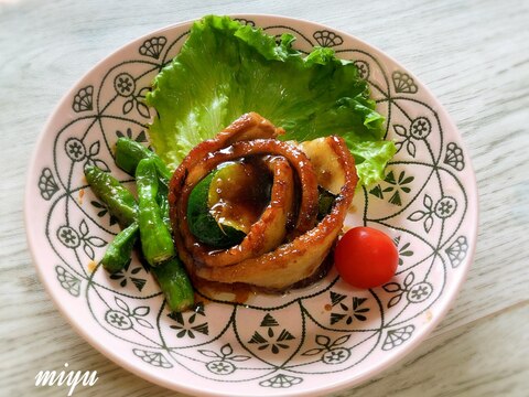 豚バラ肉の照り焼き